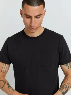 BLEND Shirts<Herren T-Shirt - BHNASIR schwarz uni