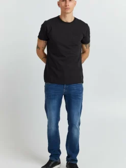 BLEND Shirts<Herren T-Shirt - BHNASIR schwarz uni