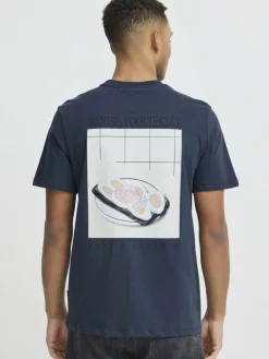 BLEND Shirts<Herren T-Shirt - BHVAGO blau bedruckt