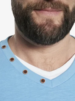 Charles Colby Shirts<Herren T-Shirt - EARL KENDRAYK blau uni