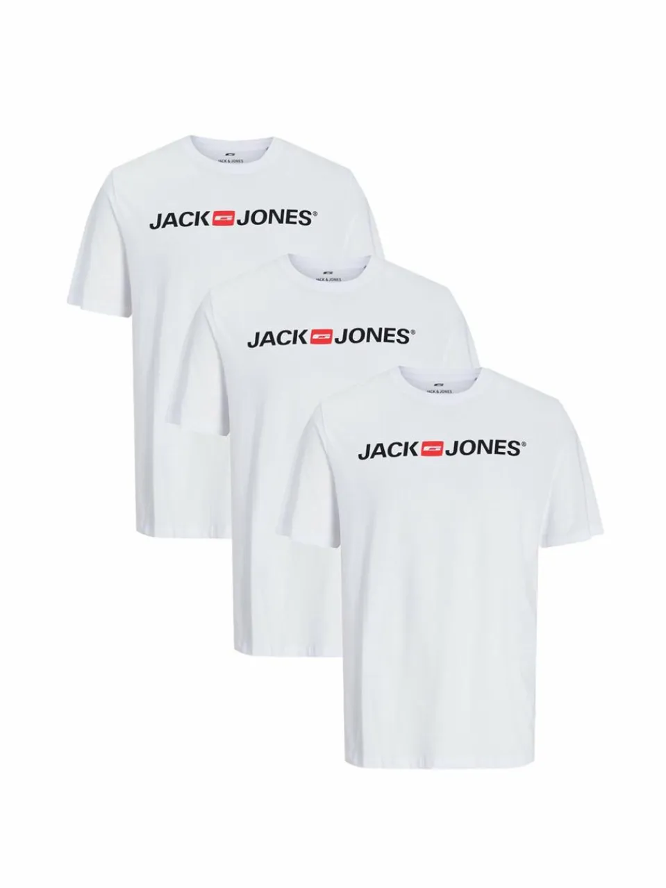 Herren Jack & Jones Shirts>Herren T-Shirt - 3er Pack Basic