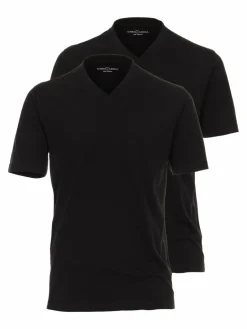 Herren CASAMODA Shirts>Herren T-Shirt - 2er Pack Basic