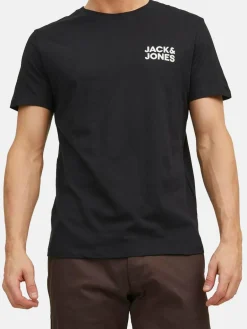 Jack & Jones Shirts<Herren T-Shirt - 3er Pack Corp schwarz gemustert