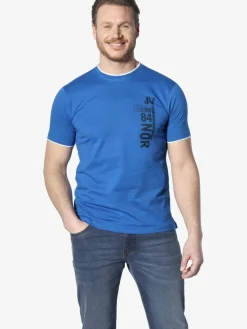 Jan Vanderstorm Shirts<Herren T-Shirt - FLEMMING royal blau bedruckt
