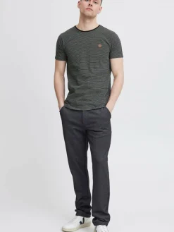 Indicode Shirts<Herren T-Shirt - IDLupko schwarz gestreift