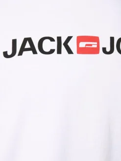 Jack & Jones Shirts<Herren T-Shirt - JJECorp weiß bedruckt
