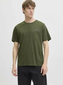 Jack & Jones Shirts<Herren T-Shirt - JJECorp khaki uni