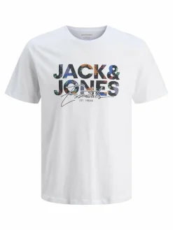 Jack & Jones Shirts<Herren T-Shirt - JJGEplas weiß bedruckt