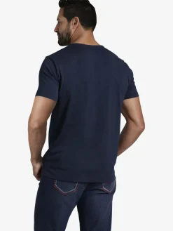 Jan Vanderstorm Shirts<Herren T-Shirt - LINDRAD blau bedruckt