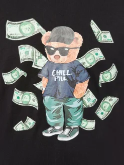 Chill Pill Shirts<Herren T-Shirt - Money Bear schwarz bedruckt