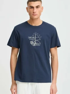 Solid Shirts<Herren T-Shirt - SDODELL blau bedruckt