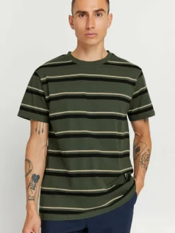 Solid Shirts<Herren T-Shirt - SDVicente grün gestreift