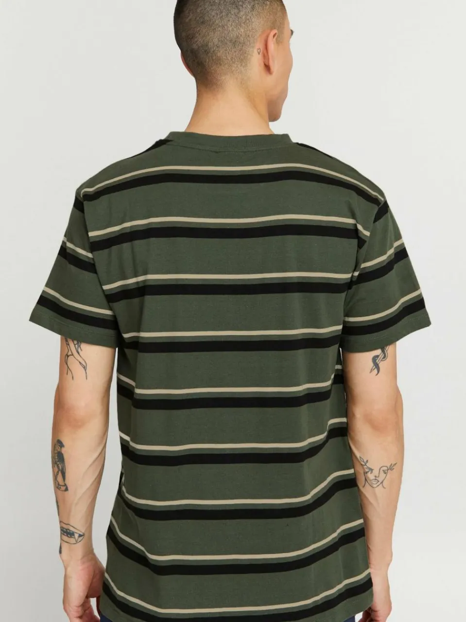 Solid Shirts<Herren T-Shirt - SDVicente grün gestreift