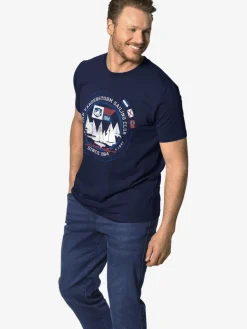 Jan Vanderstorm Shirts<Herren T-Shirt - TERNO blau uni