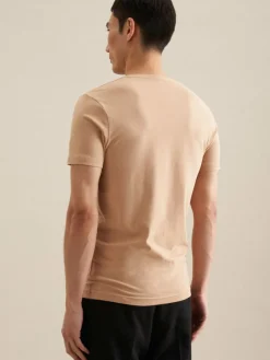 Seidensticker Shirts<Herren T-Shirt - Uni nude uni