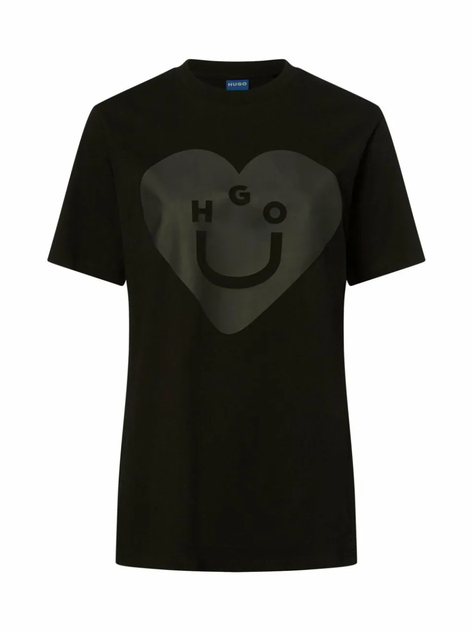 HUGO BLUE Shirts<Herren T-Shirt - Vintage Tee_B_5 schwarz grau bedruckt