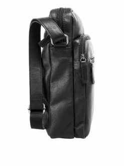 Bodenschatz Taschen & Rucksäcke<Herren Umhängetasche schwarz uni