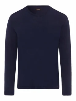 Hanro Shirts<Herren V-Shirt - Casuals marine uni
