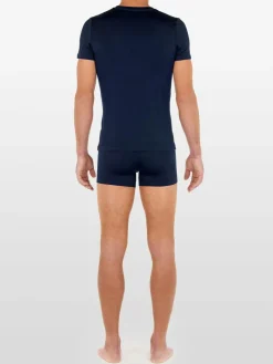 HOM Shirts<Herren V-Shirt - Tencel Soft marine uni