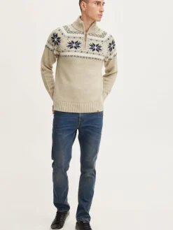 11 Project Pullover & Strickjacken<Herren Weihnachtspullover - PRTim beige gemustert