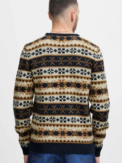 11 Project Pullover & Strickjacken<Herren Weihnachtspullover - PRPasco blau gemustert