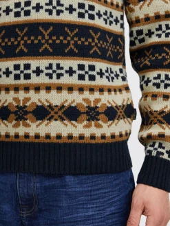 11 Project Pullover & Strickjacken<Herren Weihnachtspullover - PRPasco blau gemustert