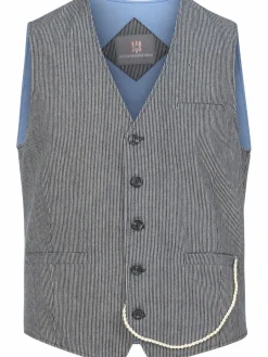 Jan Vanderstorm Anzüge<Herren Weste - TORVIND blau gestreift