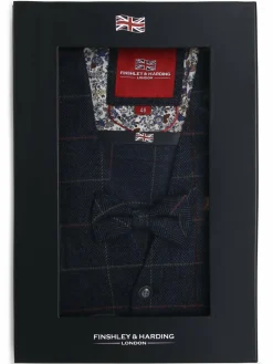 Herren Finshley & Harding London Anzüge>Herren Weste mit Fliege und Einstecktuch