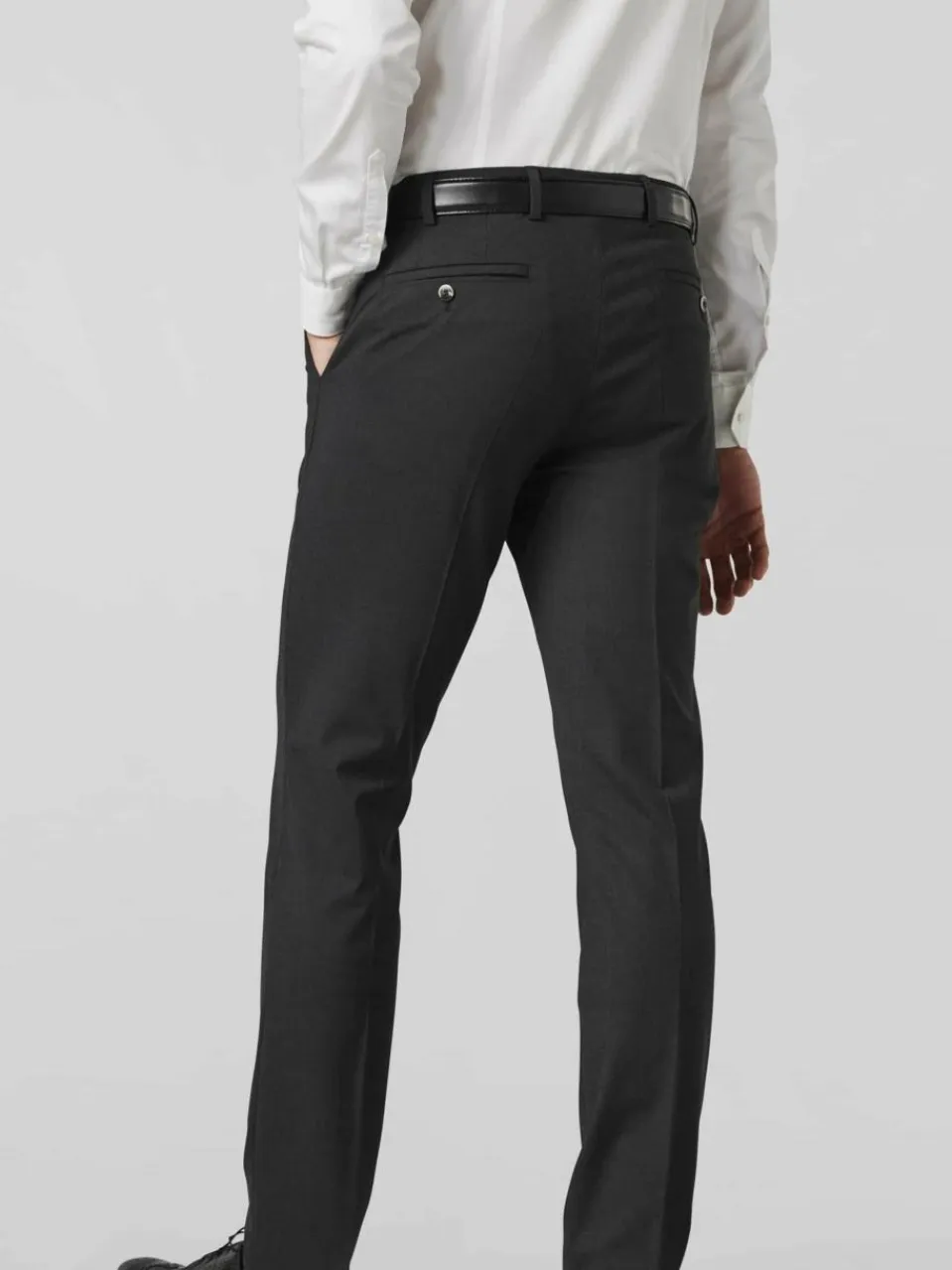 MEYER Hosen<Herren Wollchino - Oslo anthrazit uni