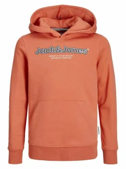 Jack & Jones Junior Jungen<Jungen Hoodie orange bedruckt