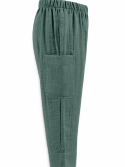 Mababu Jungen<Jungen Hose - Musselin khaki uni
