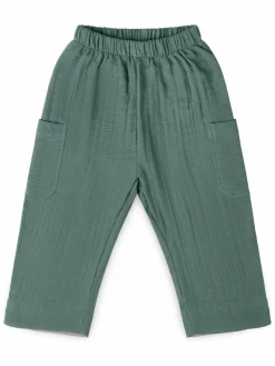 Mababu Jungen<Jungen Hose - Musselin khaki uni