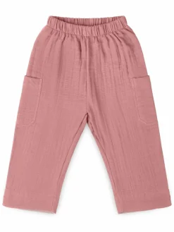 Mababu Jungen<Jungen Hose - Musselin altrosa uni