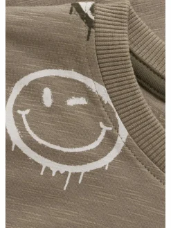 Minymo Jungen<Jungen Langarmshirt taupe bedruckt