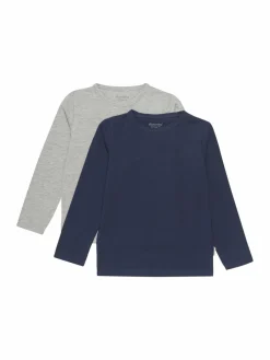 Minymo Jungen<Jungen Langarmshirt blau uni