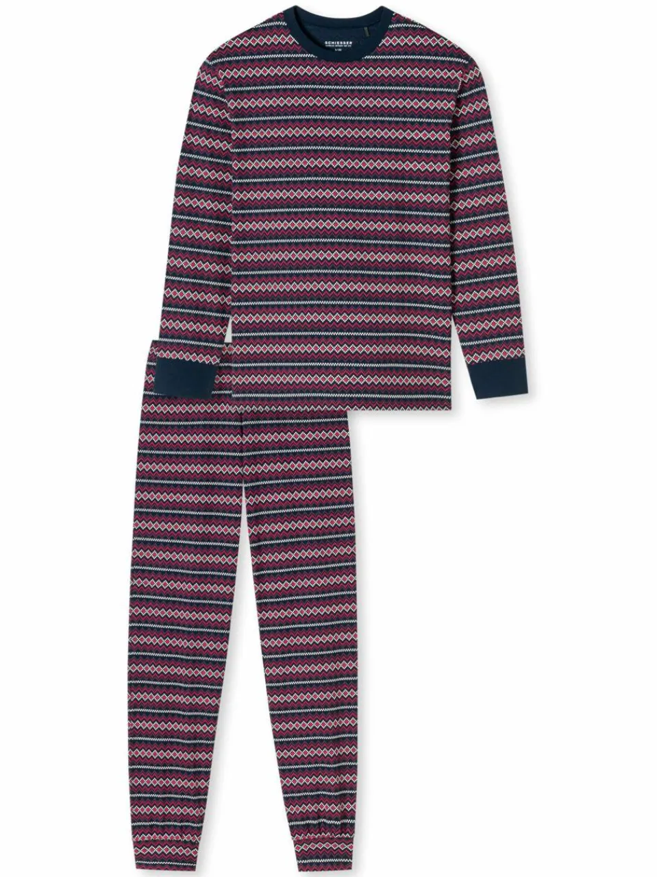 Schiesser Jungen<Jungen Pyjama - Family marine bedruckt
