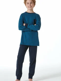 Schiesser Jungen<Jungen Pyjama - Nightwear grün bedruckt