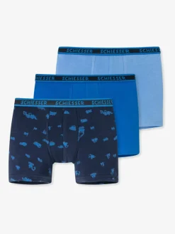 Schiesser Jungen<Jungen Retroshorts - 3er-Pack Basic Kids blau bedruckt