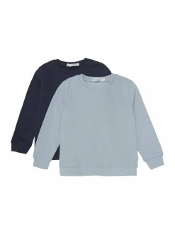 Minymo Jungen<Jungen Rundhalspullover blau uni