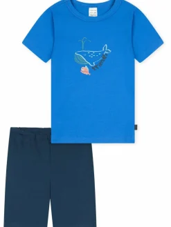 Schiesser Jungen<Jungen Shorty - Boys World blau bedruckt