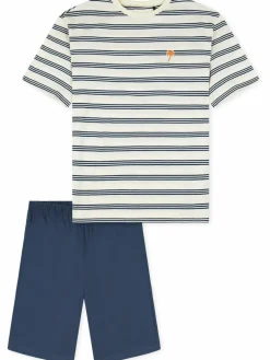 Schiesser Jungen<Jungen Shorty - Nightwear weiß gestreift