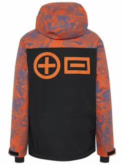 Chiemsee Jungen<Jungen Skijacke schwarz gemustert