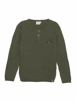 Minymo Jungen<Jungen Strickpullover oliv uni