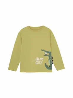 Minymo Jungen<Jungen Sweater - MIT-shirt gelb bedruckt