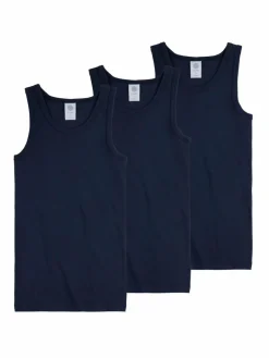Sanetta Jungen<Jungen Unterhemd 3er Pack blau uni