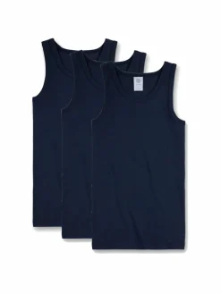 Sanetta Jungen<Jungen Unterhemd 3er Pack blau uni
