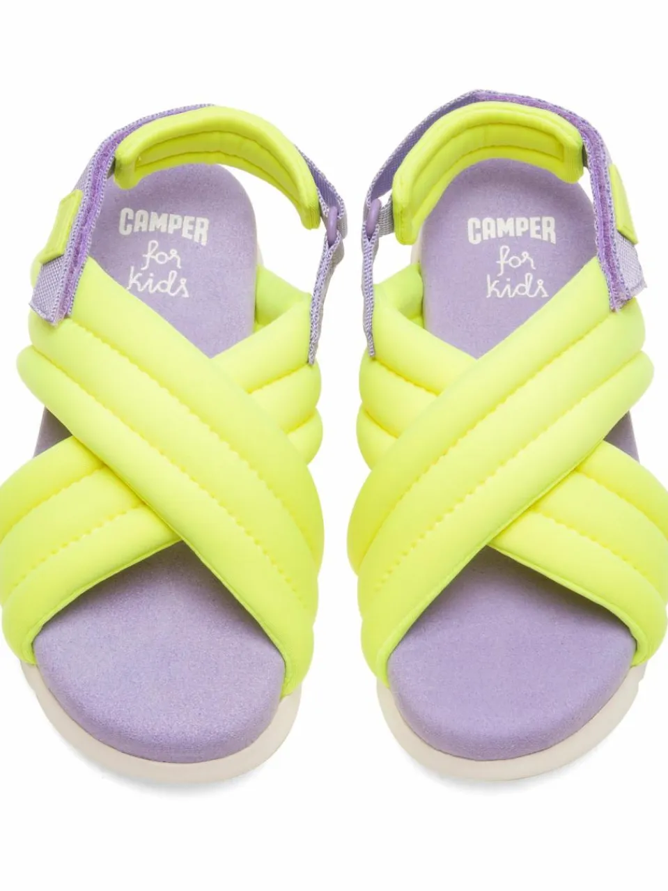 Camper Mädchen<Kids Sandalen - Oruga gelb uni