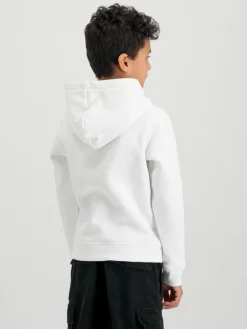 Alpha Industries Jungen<Kinder Kapuzensweatshirt weiß bedruckt