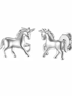 Glanzstücke München Jungen|Mädchen<Kinder Ohrstecker silber uni