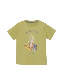 Minymo Jungen<Kinder Rundhalsshirt - MIT-shirt gelb gemustert